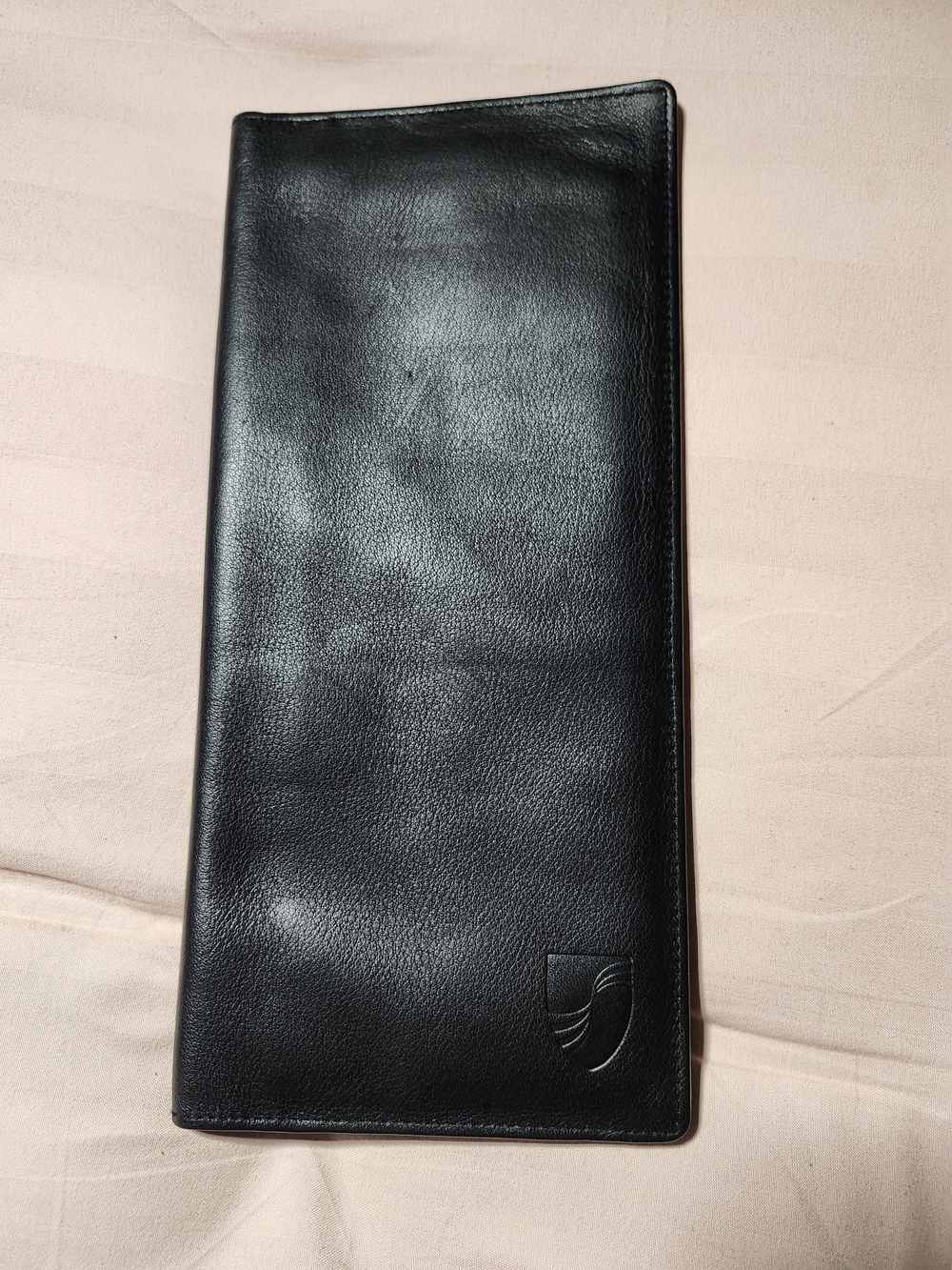Leather Long Wallet - Black
